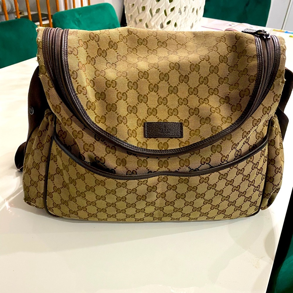 GUCCI Diaper Crossbody GG Canvas Bag…
